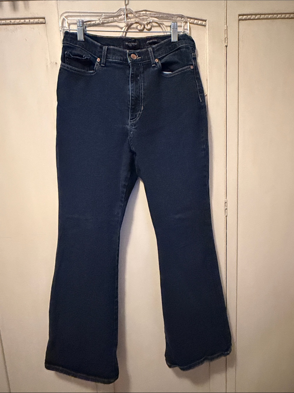 Banana Republic Dark Blue High-Rise Flare Jeans